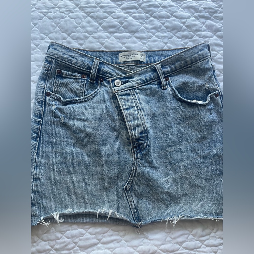 Abercrombie & Fitch Light Blue Denim Skirt